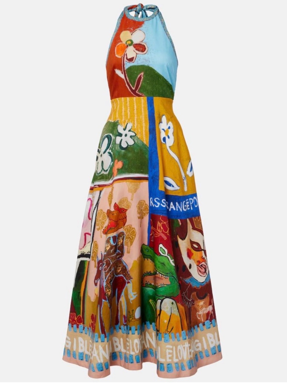 NEW Alemais mlak halter midi dress